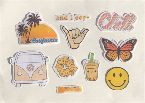 Orange Aesthetic Waterproof Stickers / Laptop Decal Vinyl - Etsy Canada