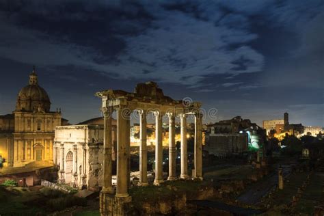 Illuminated Coliseum at Night Stock Image - Image of monument, italian: 12163919