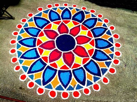 Best Rangoli Designs for Diwali 2016 | Free Hand Rangoli with Colors