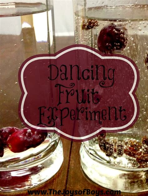 Dancing Fruit Experiment-Simple Science - The Joys of Boys