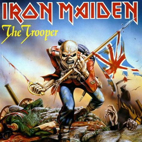 SINGLE - THE TROOPER - 12 de Junho de 1983 | Dama de ferro, Iron maiden, Pôsteres de rock