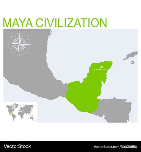 Map maya civilization Royalty Free Vector Image