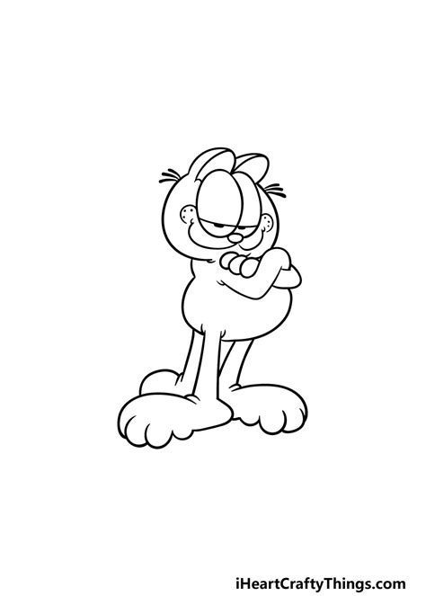 Garfield Drawing - How To Draw Garfield Step By Step