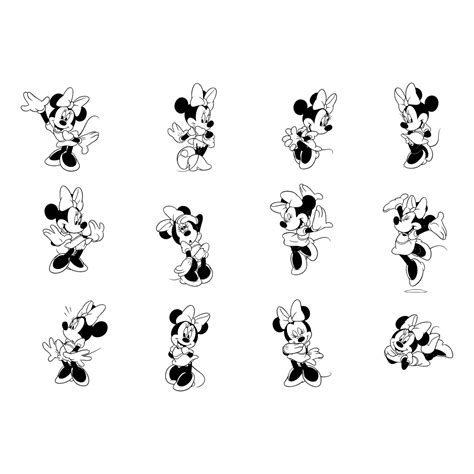 Minnie Mouse Logo Black and White – Brands Logos