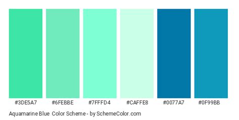 Aquamarine Blue Color Scheme » Blue » SchemeColor.com