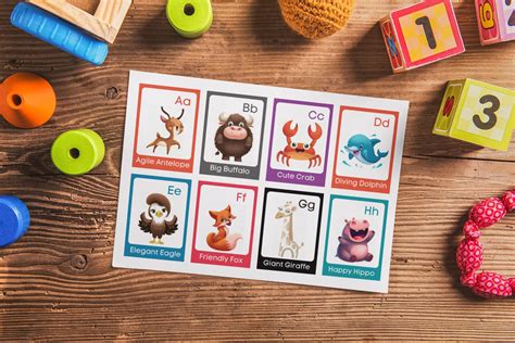 ABC Animal Alphabet Flashcards Vibrant & Educational, Whimsical Illustrations for Kids. Digital ...