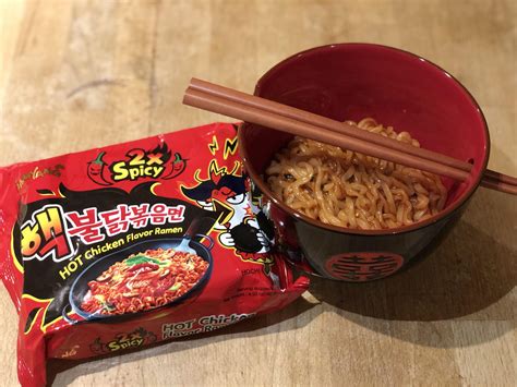 Samyang’s 2x spicy chicken flavour noodles! My favourite instant noodles at the moment : r/ramen