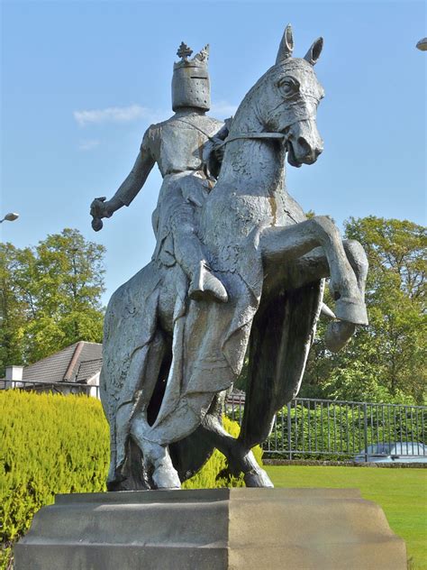 Equestrian statue of Robert the Bruce in Paisley UK