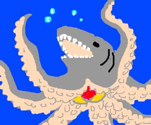 Shark-octopus hybrid - Drawception