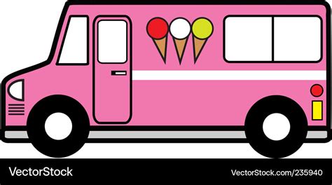 Ice cream truck Royalty Free Vector Image - VectorStock