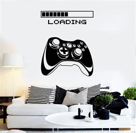 Gaming Vinyl Wall Decal Art Joystick Loading Video Game Stickers Uniqu – Wallstickers4you