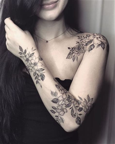 50 Gorgeous And Exclusive Shoulder Floral Tattoo Designs You Dream To ...