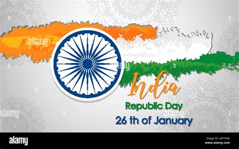 India republic day poster design with flag in background illustration Stock Vector Image & Art ...