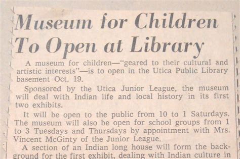 Explore the Utica Children's Museum's Rich History | Utica Children's Museum