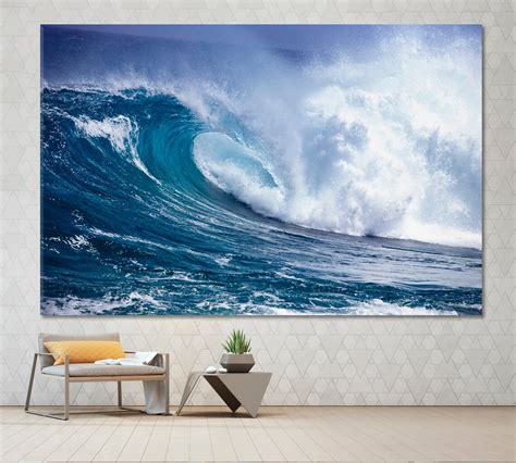 Large Wall Decor Ocean Wave Wall Art Storm Canvas Print Sea - Etsy