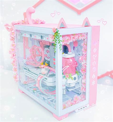 Pastel Pink Cat ♡ pink and white PC build (gaming + video editing) » builds.gg