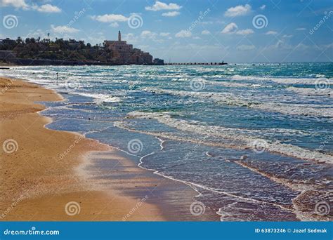 The Beach of Tel Aviv and Jaffa Stock Photo - Image of city, israel: 63873246