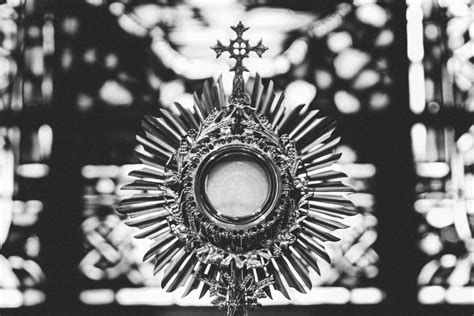 Eucharist Greyscale Photo Of Cross Catholic Image Free Photo