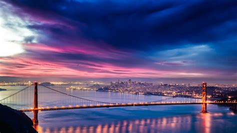 1680x1050 Golden Gate Bridge Sunset Night Time 4k Hd Wallpaper,1680x1050 Resolution HD 4k ...