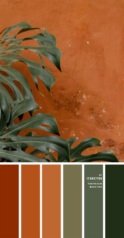 Green and Terracotta Colour Combination | Color Scheme | itakeyou.co.uk