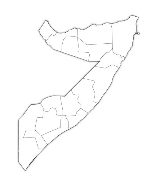 Somalia Outline Map, Somalia Blank Map