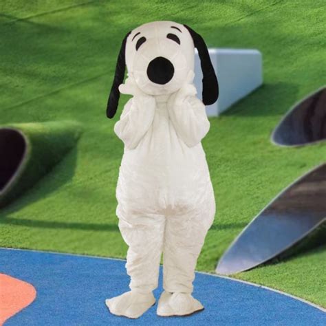 Joyful Snoopy Dog Mascot Cartoon Costume