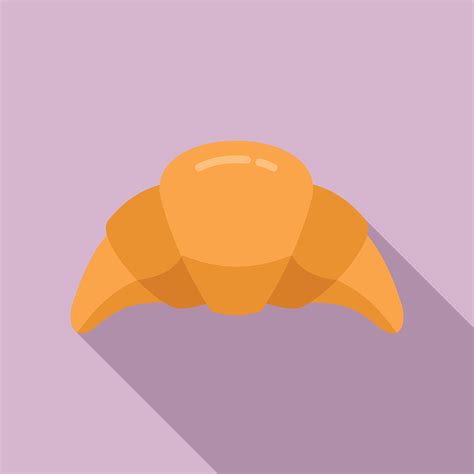 Croissant icon flat vector. Bread bakery 14935985 Vector Art at Vecteezy