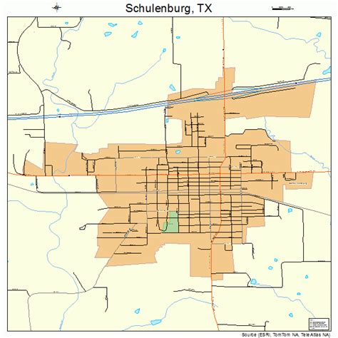 Schulenburg Texas Street Map 4866188