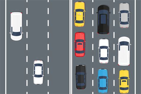 Traffic jam on the road with cars. Top view, vector 7978641 Vector Art ...