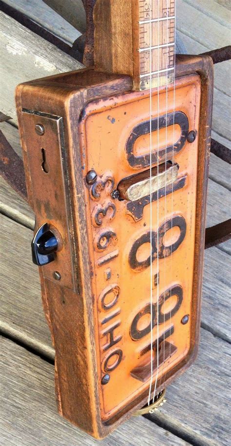 License Plate Cigar Box Guitar in 2022 | Cigar box guitar plans, Homemade instruments, Homemade ...