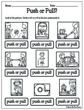 Push And Pull Worksheet Grade 3 - fasrwriters