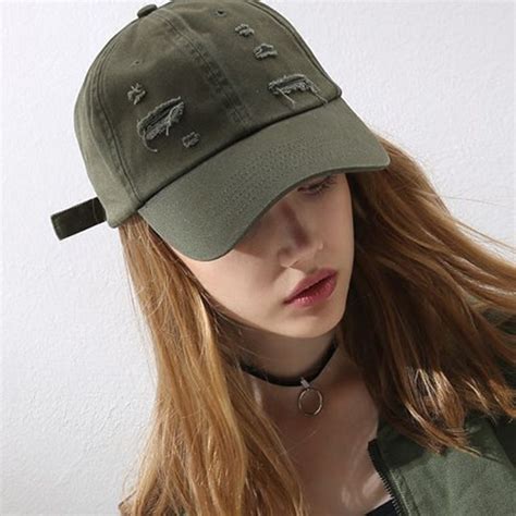 Unique Women Cotton Baseball Cap Fashion Design Adjustable Snapback Hats For Girls Denim Army ...