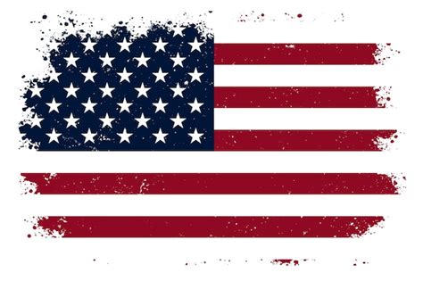 Free Vector | Flat design grunge american flag background