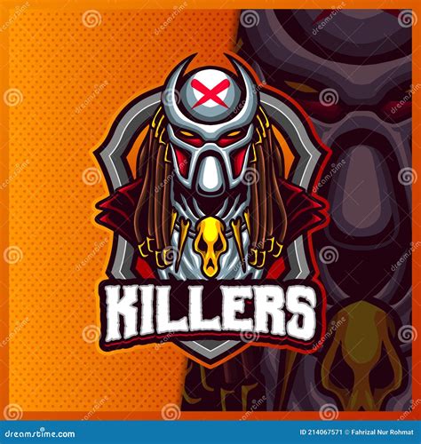 Skull Killers Mascot Logo. Skull Reaper Logo Vector Illustration | CartoonDealer.com #196469320