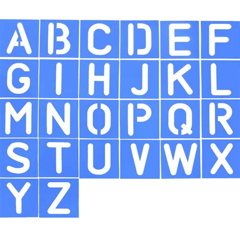 26 Pieces Plastic Letter Stencil Alphabet Stencils Set for Painting ...