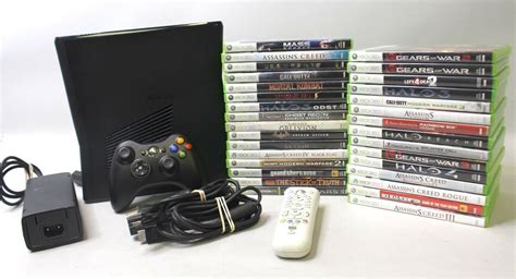 Microsoft Xbox 360 S 4GB Console - Shaded TESTED w/ 31 Games Mannequin ...