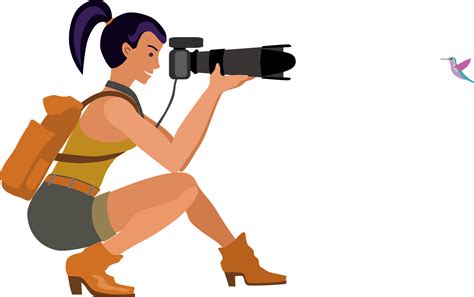 Female Photographer Cartoon