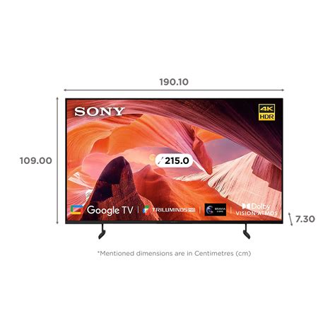 Buy SONY X80L 215 cm (85 inch) 4K Ultra HD LED Google TV with X-Reality PRO (2023 model) Online ...