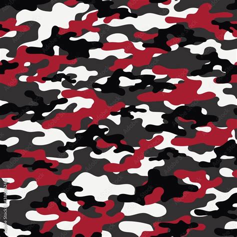 red Camouflage seamless pattern.Military camo.Print Vector Stock Vector | Adobe Stock