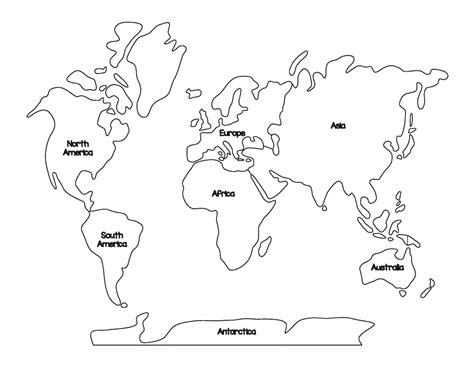 Great Image of Continents Coloring Page - entitlementtrap.com