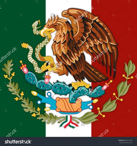 mexico coat of arm and flag | Dipinti messicani, Arte messicana, Stemma