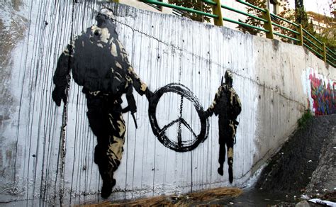 soldiers bring peace, not war #streetart | Street art, Street art graffiti, Street art utopia