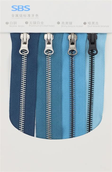 Teeth Color Of Metal Zipper | SBS Zipper.Metal zippers suppliers in China