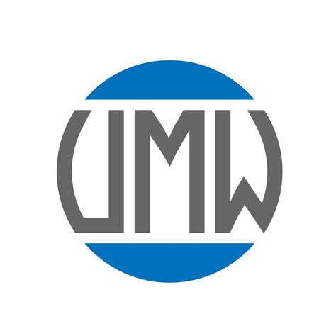 diseño de logotipo de letra umw sobre fondo blanco. umw creative initials circle logo concepto ...