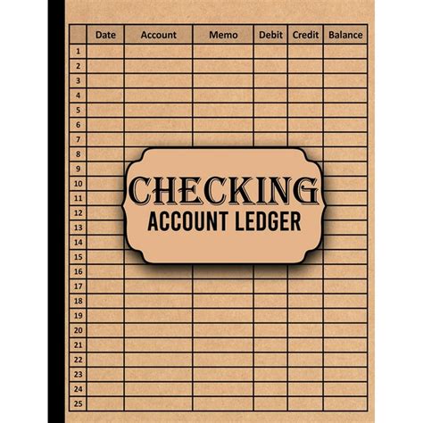 Checking Account Ledger : Large Print Checkbook Log - 110 pages, 8.5 x ...