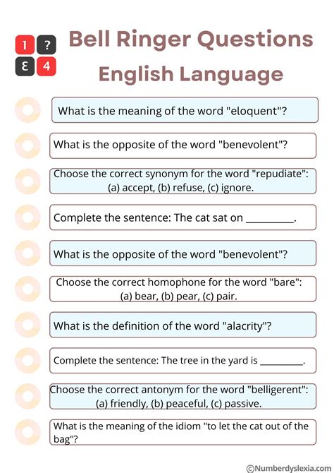 51 Bell Ringer Questions For Teachers To Try [PDF Included] - Number Dyslexia