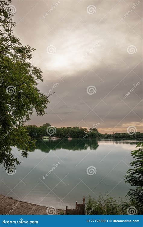 Panorama of Bela Crkva Lakes at Dusk with Calm Water and Sunny Sky. Also Called Belocrkvanska ...