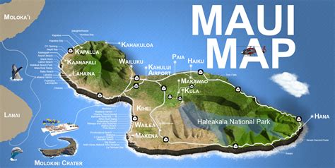 Maui Driving and Beaches Map | Boss Frog's Hawaii