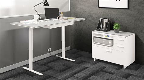 Centro 6452-2 Height Adjustable Standing Desk - 66"x30" | BDI Furniture