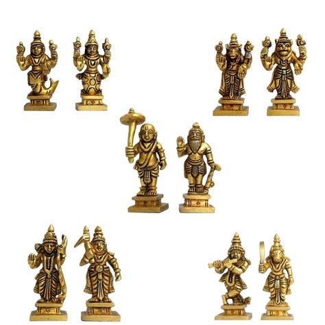 Vishnu Dashavatar Idols - Dasavatharam of Lord Vishnu Statues Ten ...